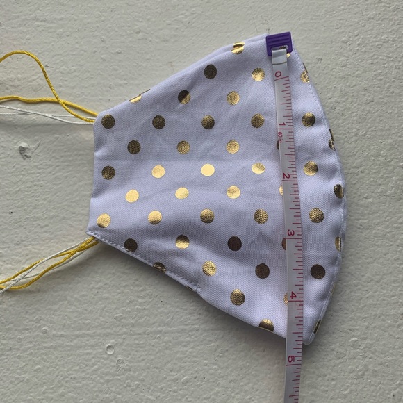 Gold Polka Dot Face Mask - Picture 4 of 4
